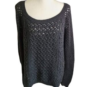 ! S O L D ! American Eagle NWOT Black Large Knit Sweater